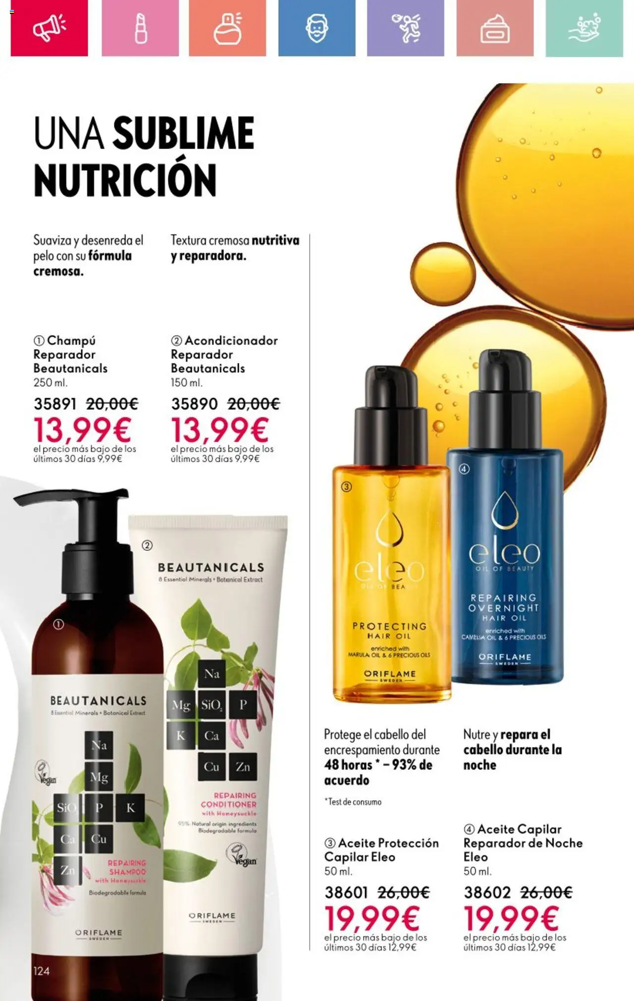 Oriflame - Catálogo Campaña 12 │ válido desde el 24.08.2025 | Página: 124 | Productos: Champú, Acondicionador, Aceite