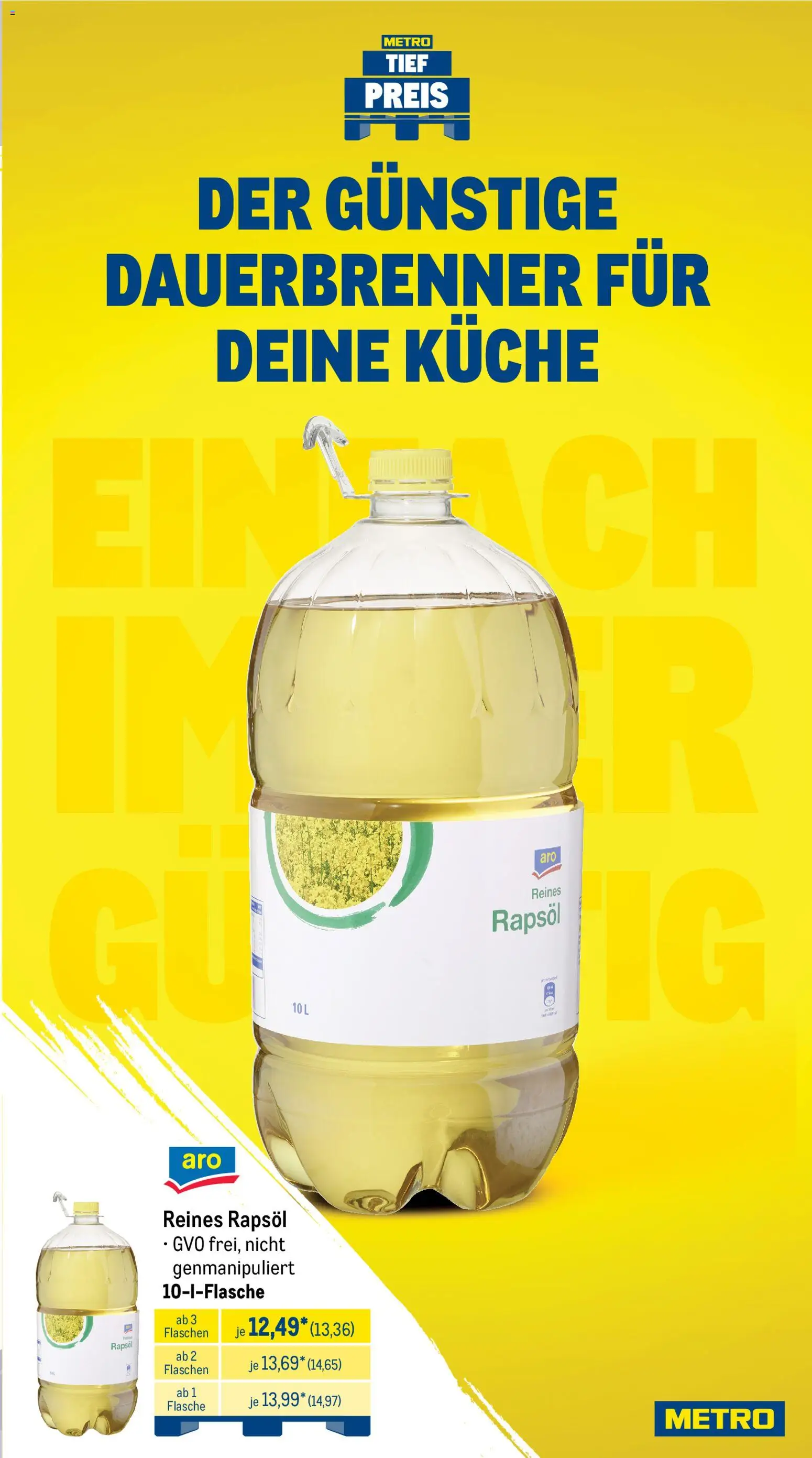 Metro Wochen-Angebote Gastro – gültig ab 05.01.2026 | Seite: 13 | Produkte: Rapsöl, Küche