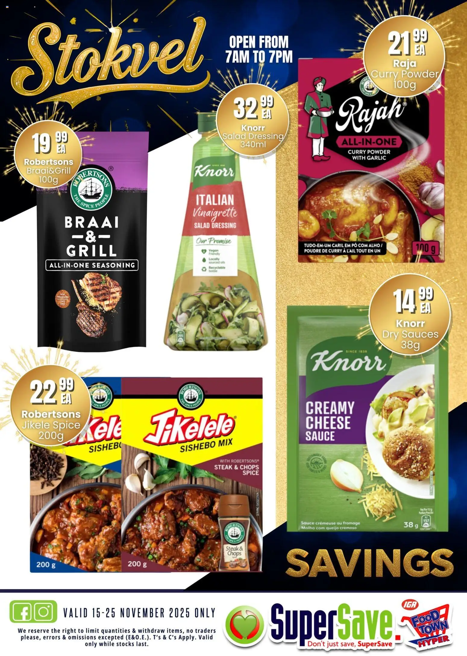 New Super Save catalogue – valid from 15.11.2025 | Page: 19 | Products: Cheese, Seasoning, Curry powder, Garlic