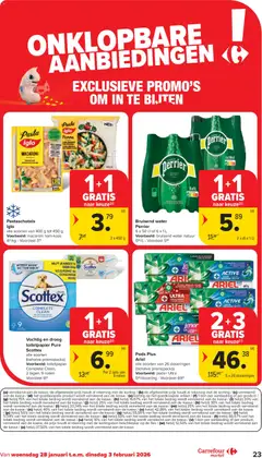 Carrefour market folder week 5 - Voorbeeld van een folder van Carrefour market, geldig van 28.01.2026 | Pagina: 23 | Producten: Fles, Macaroni, Toiletpapier, Kaas