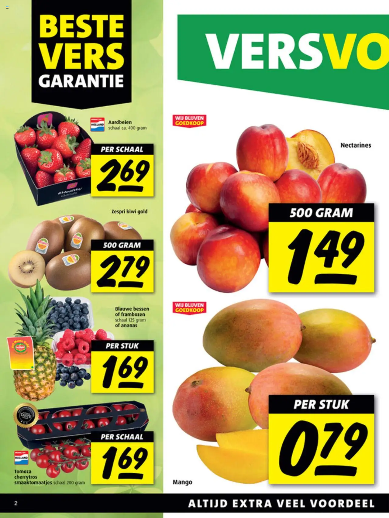  | Pagina: 2 | Producten: Aardbeien, Kiwi, Mango, Frambozen