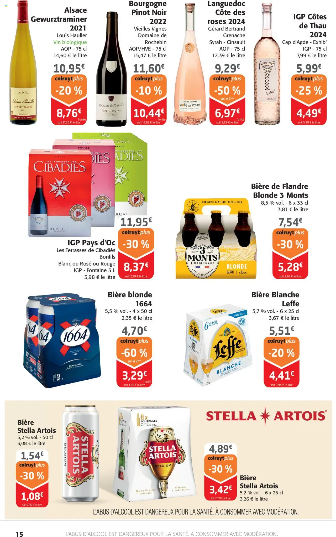  | Page: 15 | Produits: Biere blonde 1664, Bière blonde, Vin, Bière