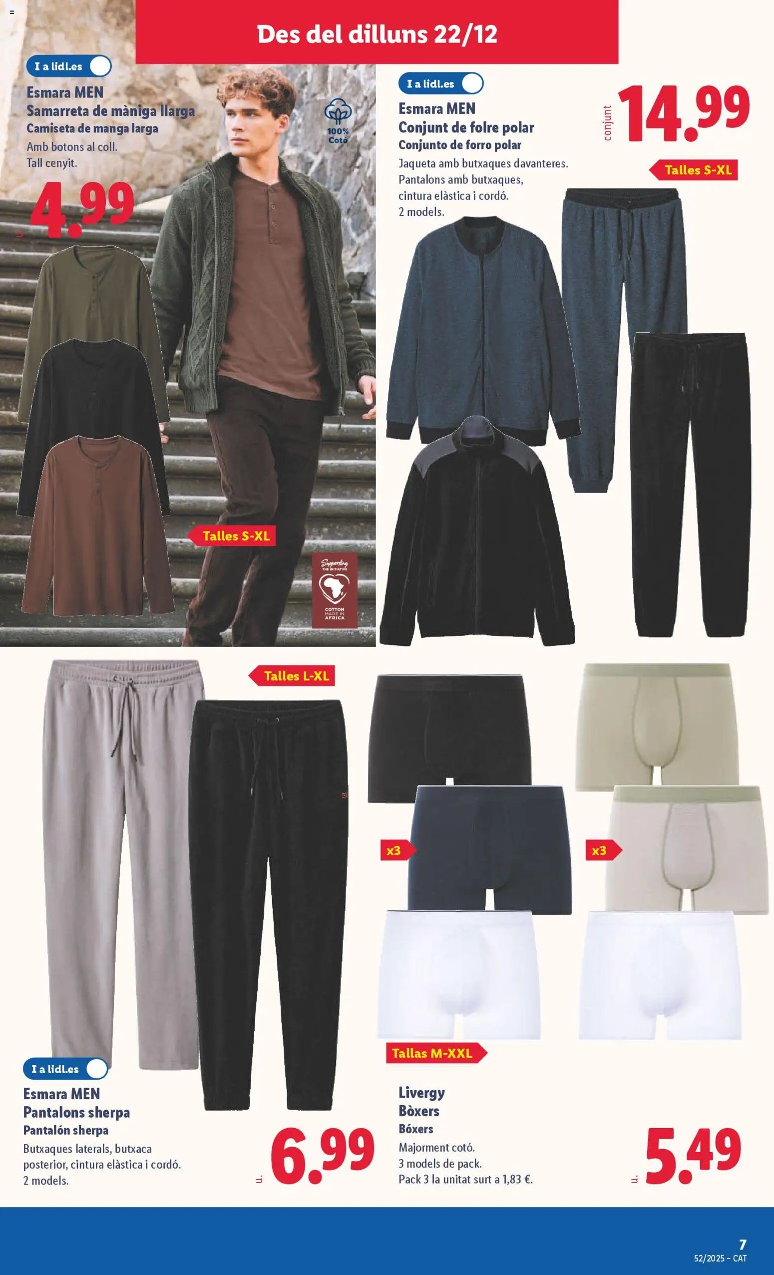 Lidl folleto de bazar │ válido desde el 22.12.2025 | Página: 15 | Productos: Boxers