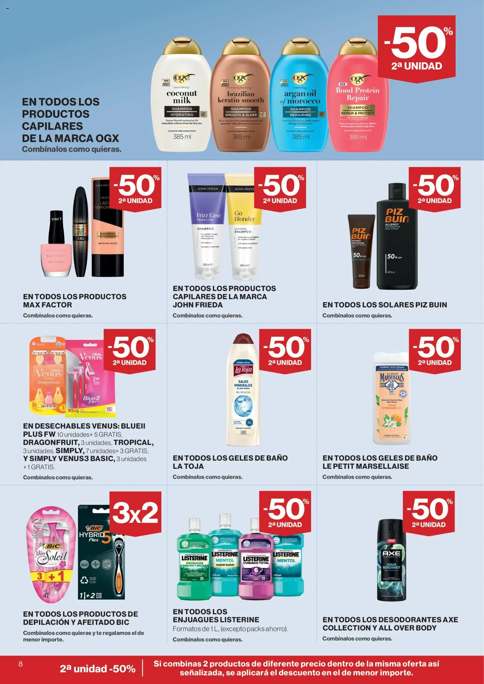 Hipercor catálogo │ válido desde el 09.04.2026 | Página: 8 | Productos: Té, Body, Baño, Ducha