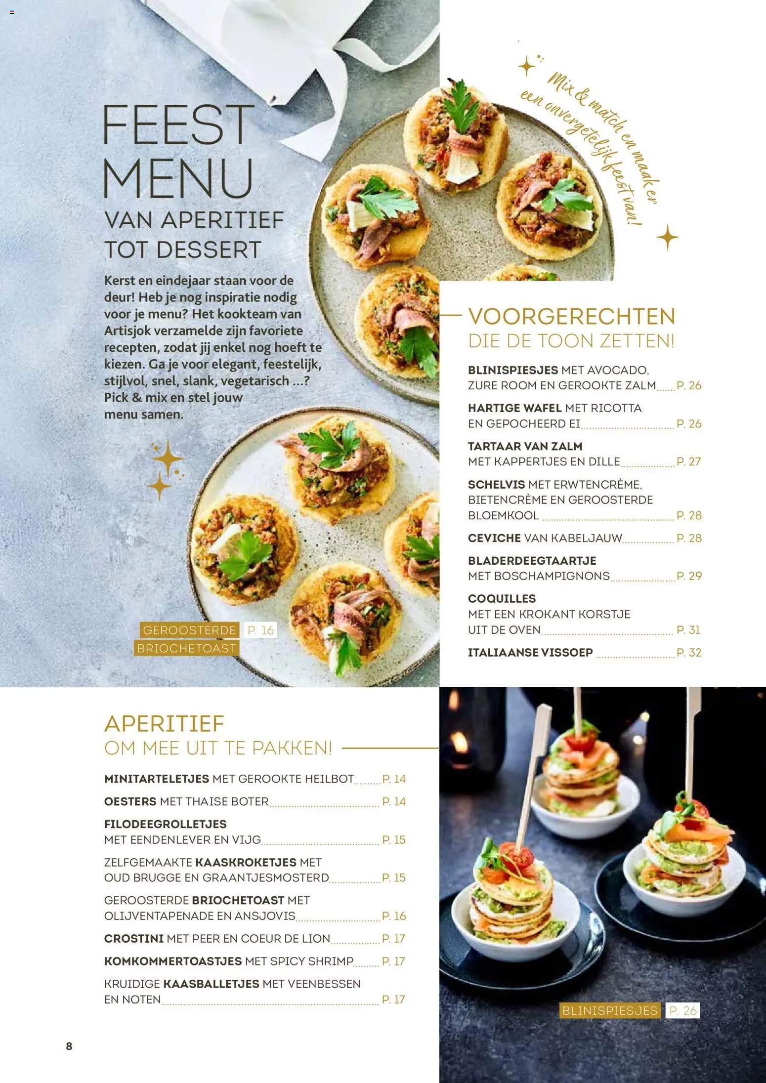 {H1} | Pagina: 8 | Producten: Zalm, Zure room, Ricotta, Peer