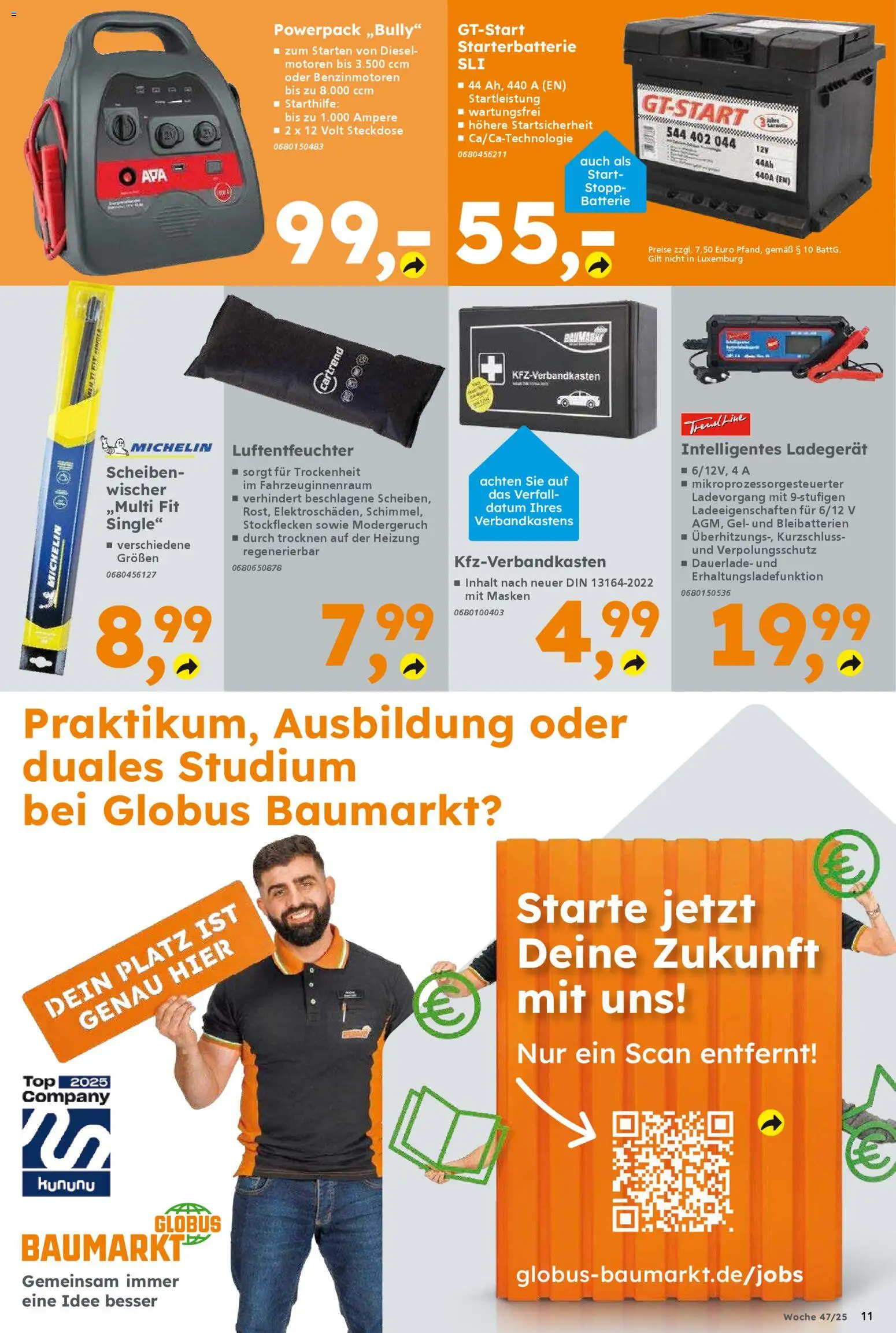 Globus Baumarkt prospekt Berlin-Treptow	 – gültig ab 16.11.2025 | Seite: 11 | Produkte: Top, Steckdose, Ladegerät