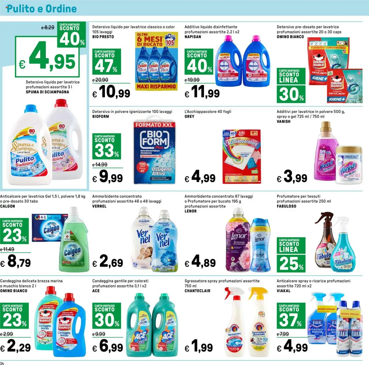 Volantino Iper del 02.10.2025 | Pagina: 34 | Prodotti: Ammorbidente, Anticalcare, Sgrassatore, Lavatrice