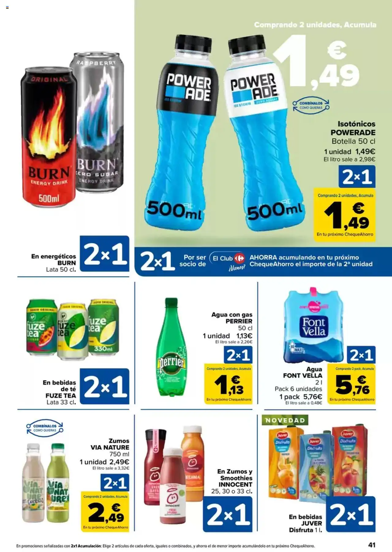 Carrefour folleto │ válido desde el 27.05.2025 | Página: 41 | Productos: Agua con gas, Té