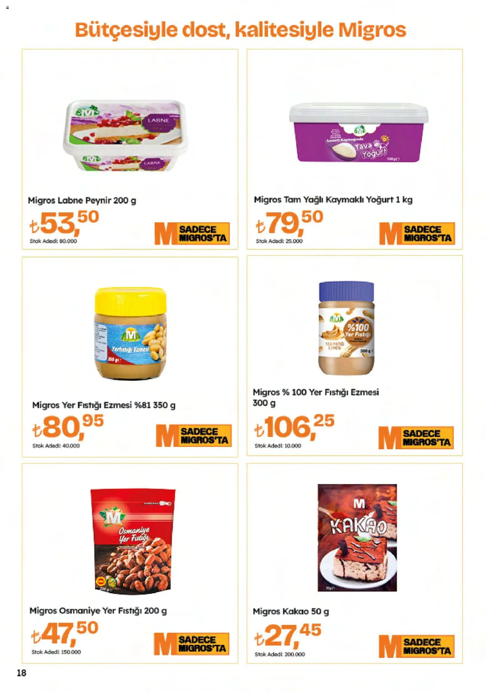 Migros Katalog - Migroskop - 12.03.2026 tarihinden itibaren geçerlidir | Sayfa: 18 | Ürünler: Peynir, Yoğurt, Yer fıstığı