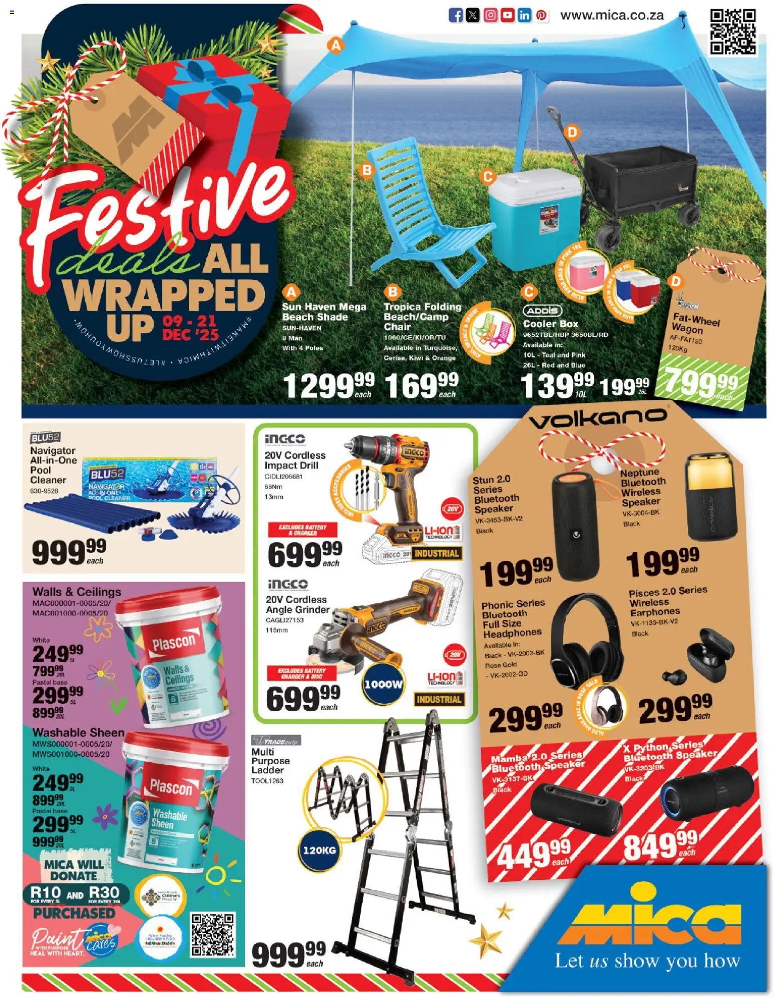 New MICA catalogue – valid from 09.12.2025 | Page: 1 | Products: TV, Chair, Charger, Cooler