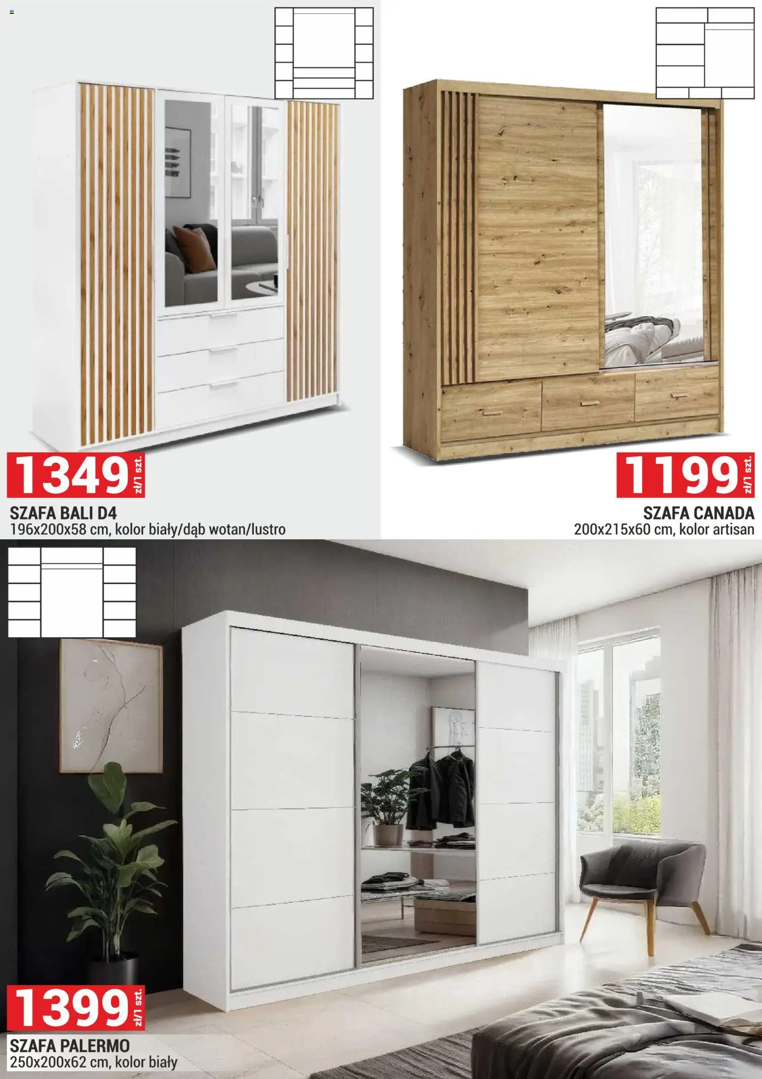 Merkury Market Gazetka - Meble, Wypoczynki, Materace od 01.11.2025 | Strona: 27 | Produkty: Szafa
