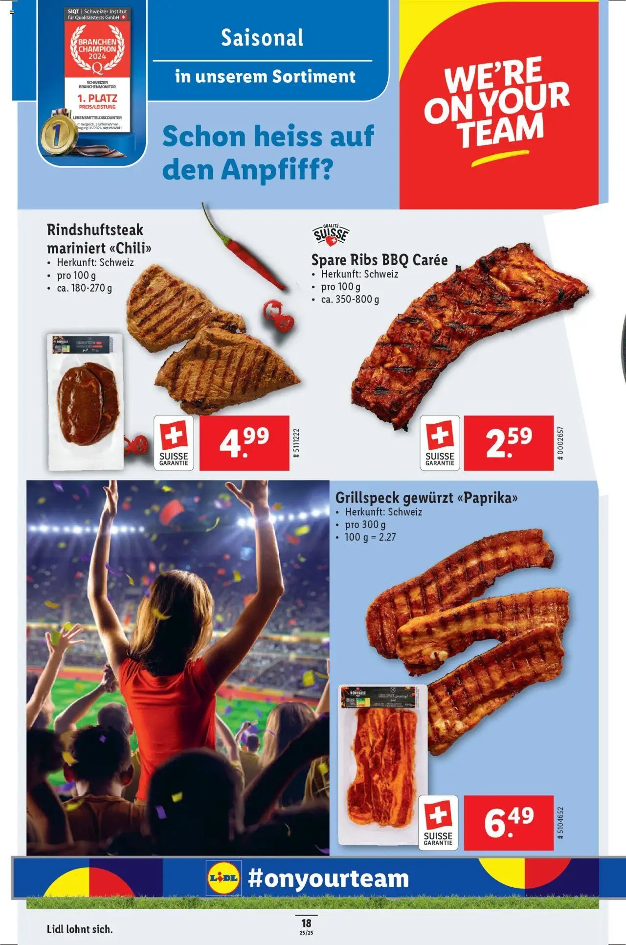 Lidl Aktionen ab 19.06.2025 | Seite: 18 | Produkte: Spare Ribs