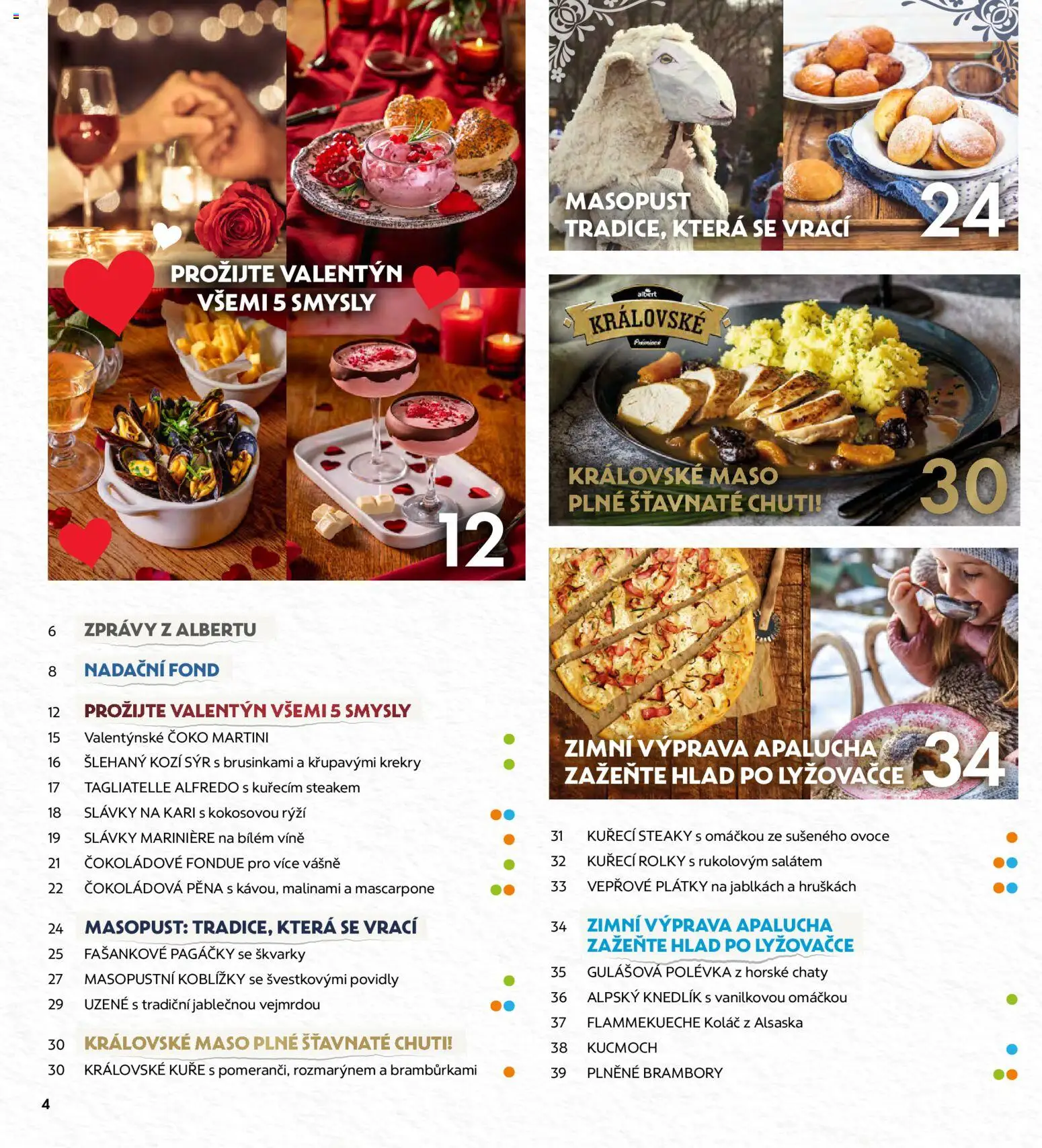 Albert magazín od 01.02.2026 | Strana: 4 | Produkty: Martini, Krekry, Kuře, Mascarpone