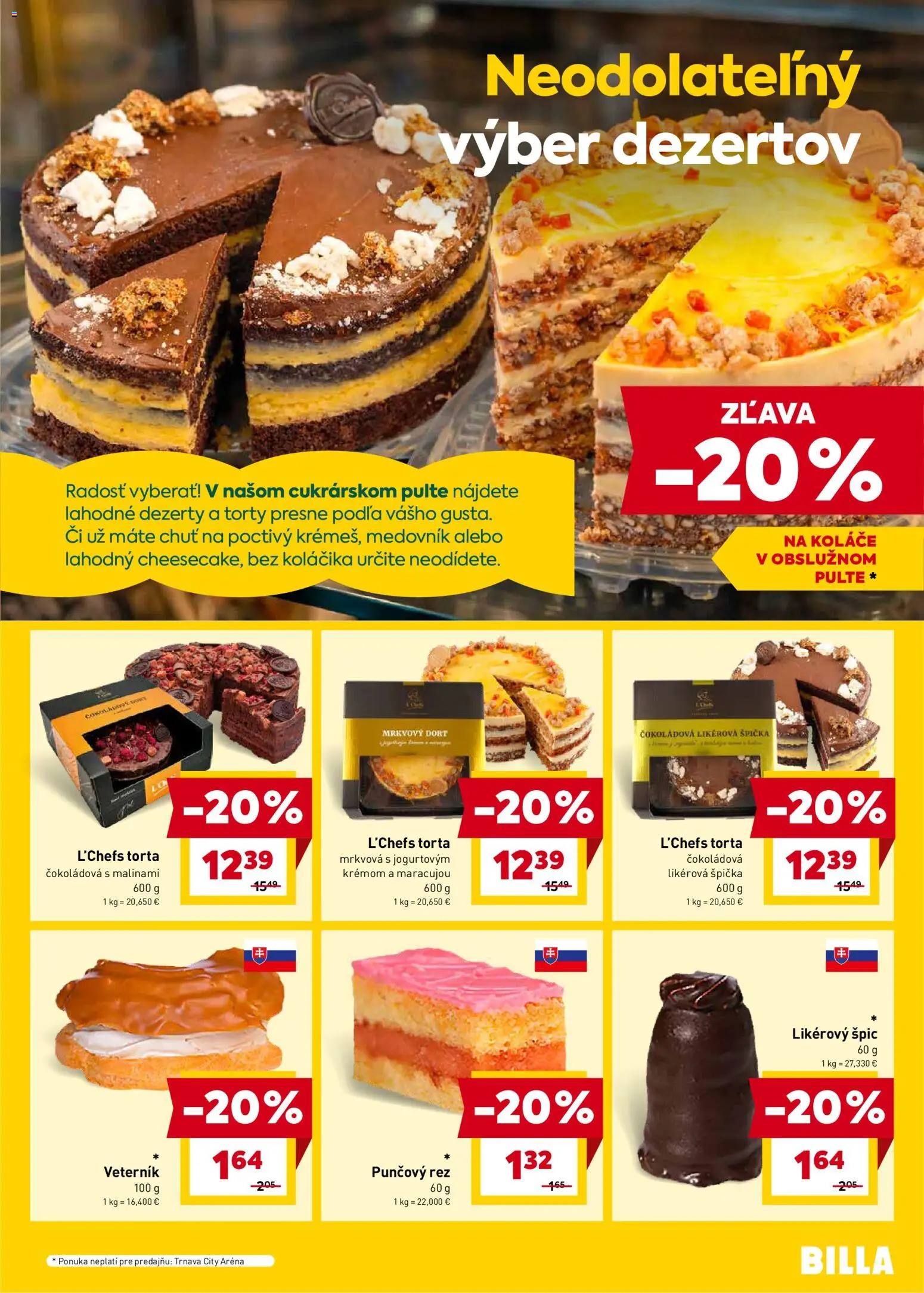 Nové Billa akcie – leták je platný od 25.02.2026 | Strana: 3 | Produkty: Torta, Torty
