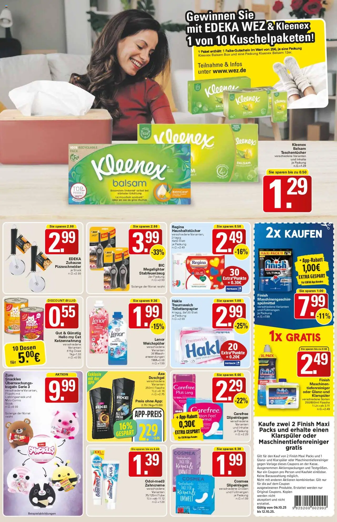 WEZ Prospekt – gültig ab 06.10.2025 | Seite: 15 | Produkte: Box, Finish, Duschgel, Klarspüler