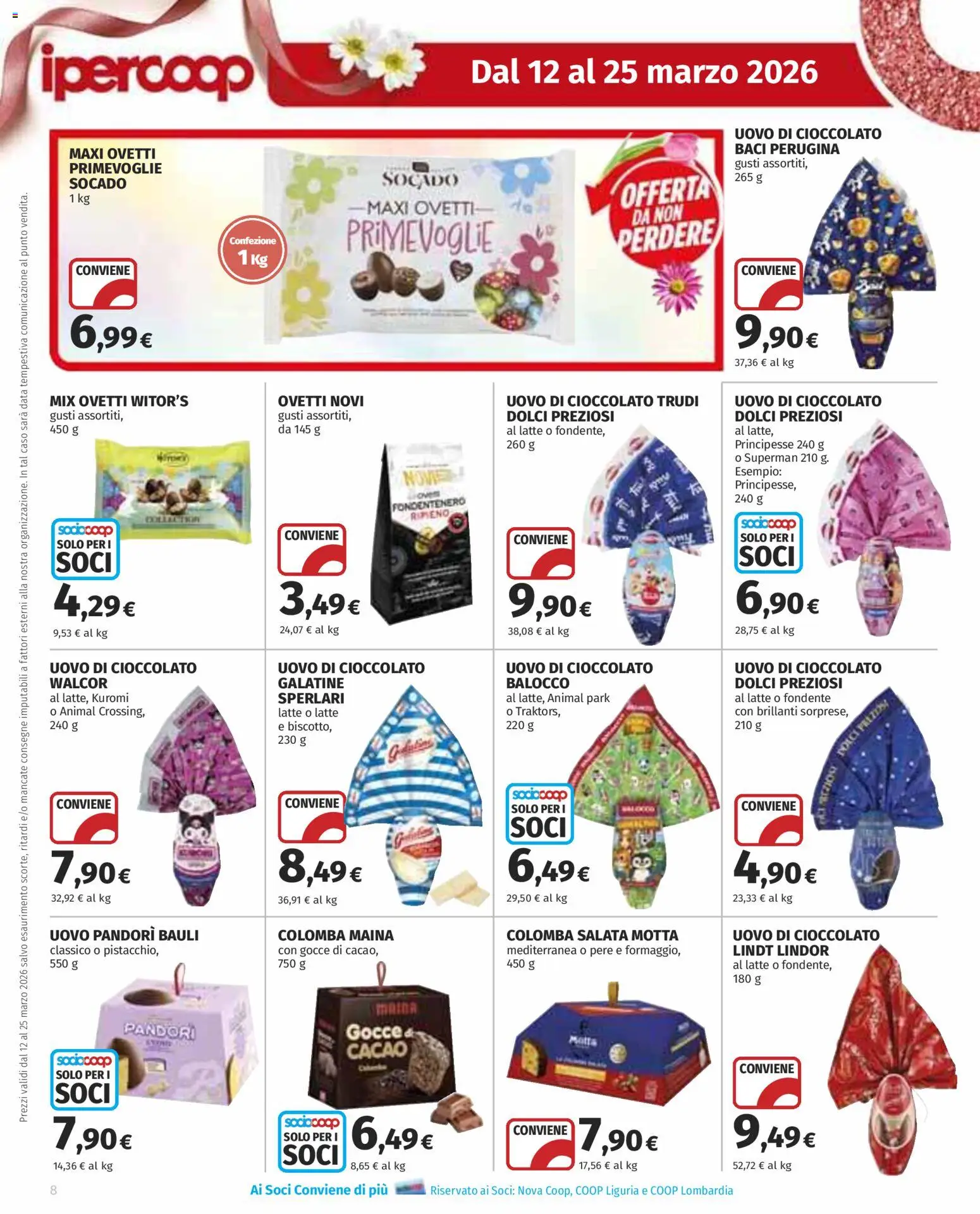 Volantino Ipercoop del 12.03.2026 | Pagina: 8 | Prodotti: Cioccolato, Latte, Data, Cacao