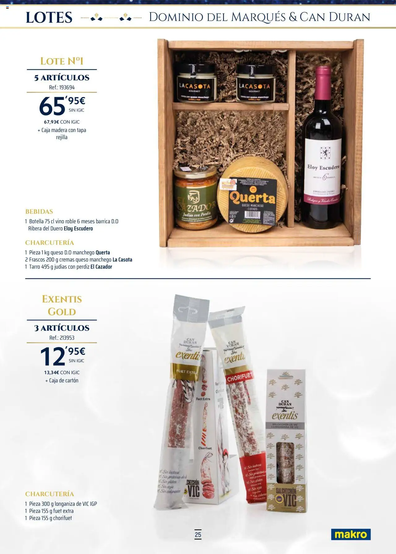 Makro - Lotes y cestas Canarias │ válido desde el 04.10.2025 | Página: 25 | Productos: Queso, Vino, Longaniza, Caja