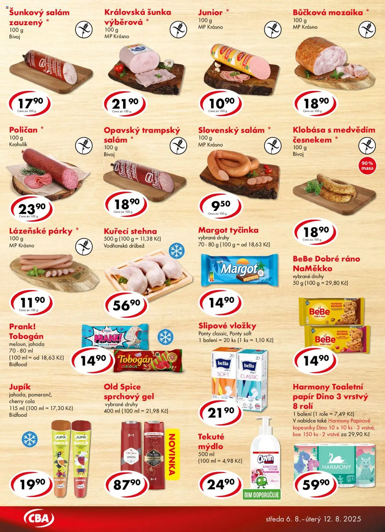 CBA leták - Premium od 06.08.2025 | Strana: 3 | Produkty: Meloun, Box, Old Spice, Bebe