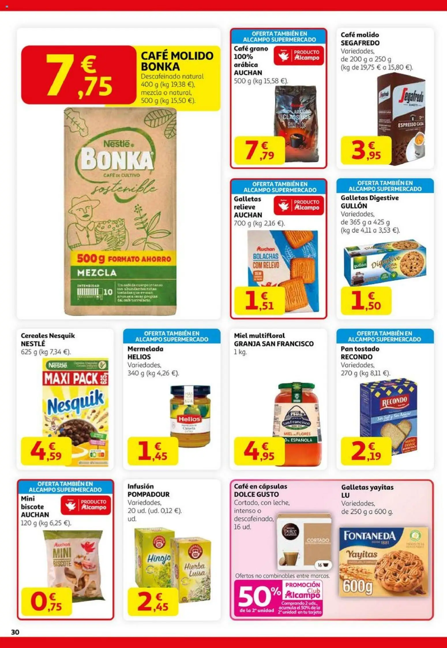 Alcampo - Black Friday │ válido desde el 06.11.2025 | Página: 30 | Productos: Ψηφιακή κάμερα, Pan, Cereales, Café en cápsulas