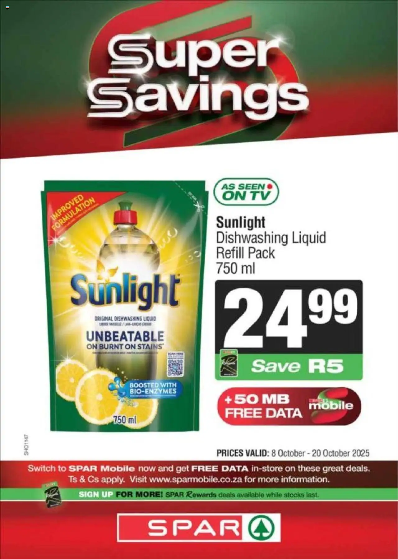New Spar catalogue – valid from 08.10.2025 | Page: 2 | Products: Data, TV, Switch, Dishwashing liquid