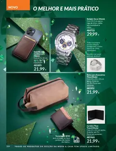 Pré-visualização Relógio Oscar (Moda), Com 20,5 cm aprox. Liga de zinco, latão, aço inoxidável e vidro. válido de 01.12.2025 | Página: 184