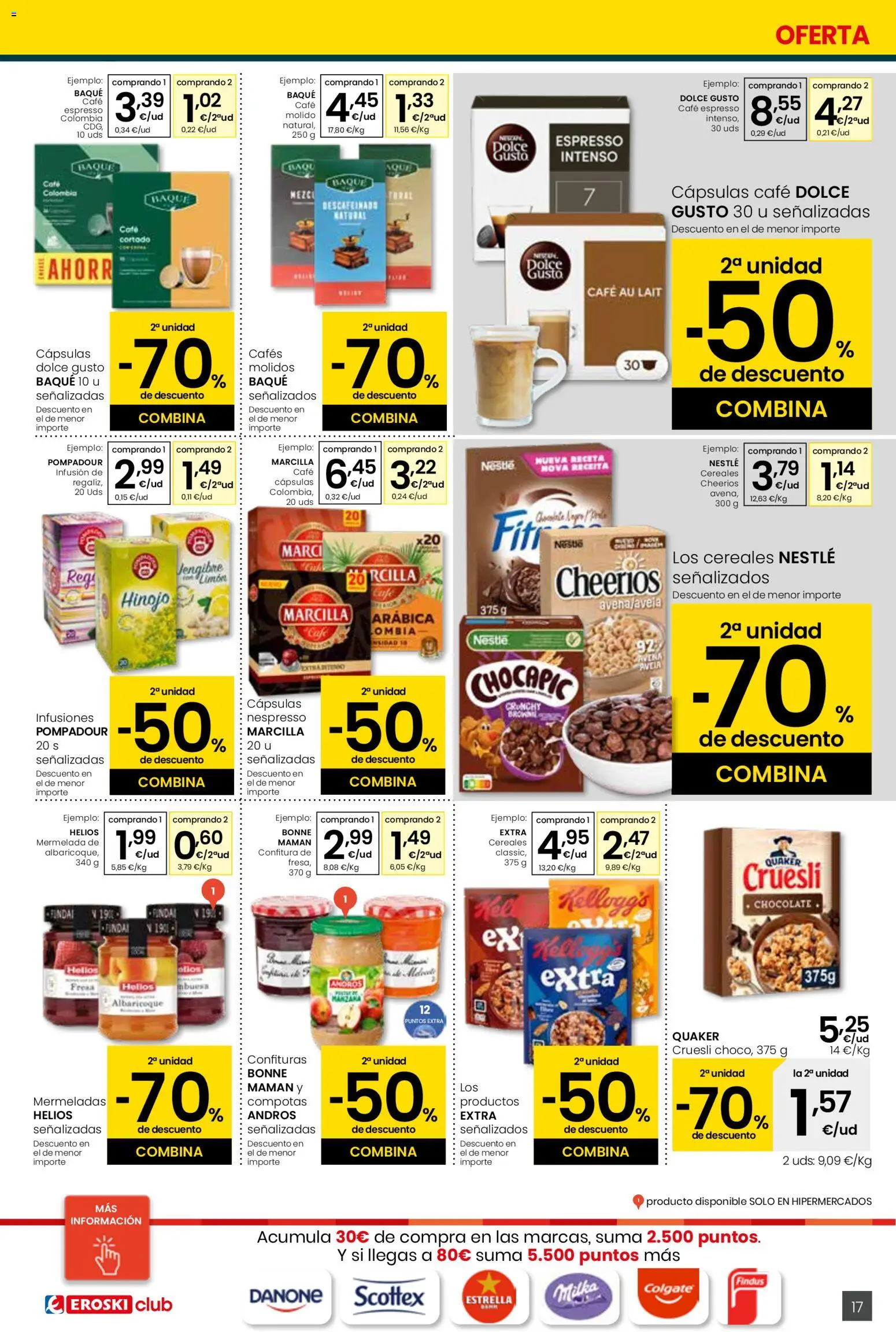 Eroski folleto │ válido desde el 13.11.2025 | Página: 17 | Productos: Café, Cereales, Manzana, Αποφλοιωτής σκόρδου