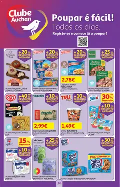 Pré-visualização Auchan folheto válido de 12.02.2026 | Página: 36 | Produtos: Filipinos, Bolachas, Salmão, Creme