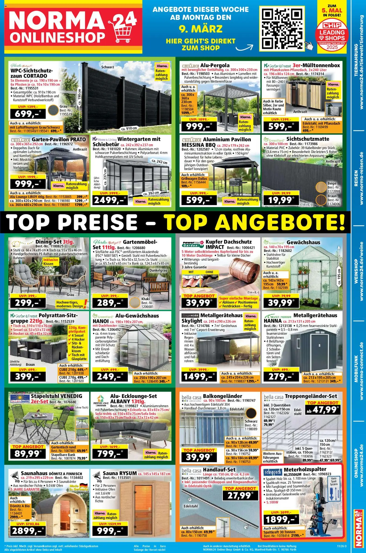 Norma Prospekt 	 – gültig ab 09.03.2026 | Seite: 17 | Produkte: Hocker, Sofa, Gartenmöbel, Wasser