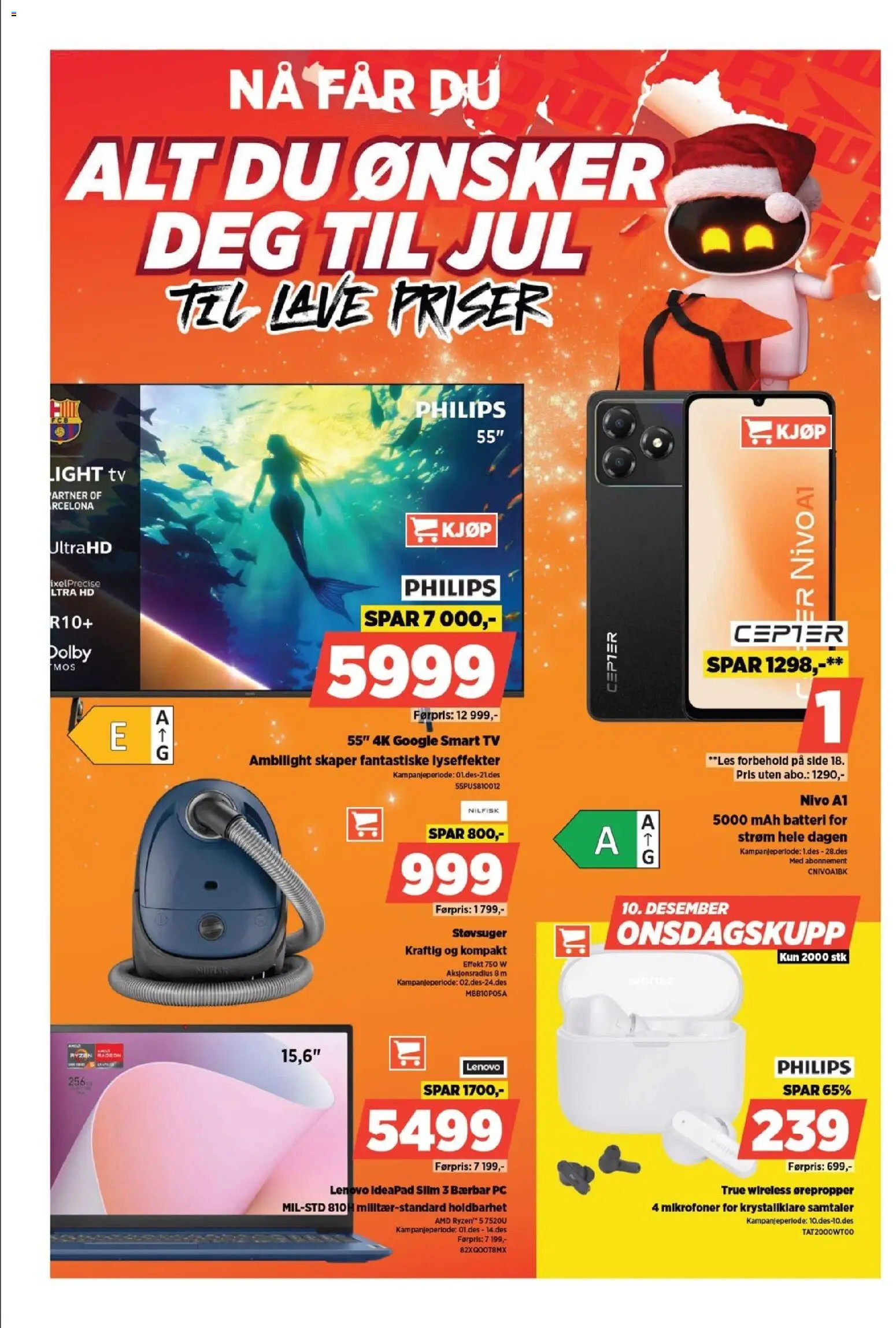 {H1} | Side: 1 | Produkter: Thon en boite, Tv, Støvsuger, Batteri