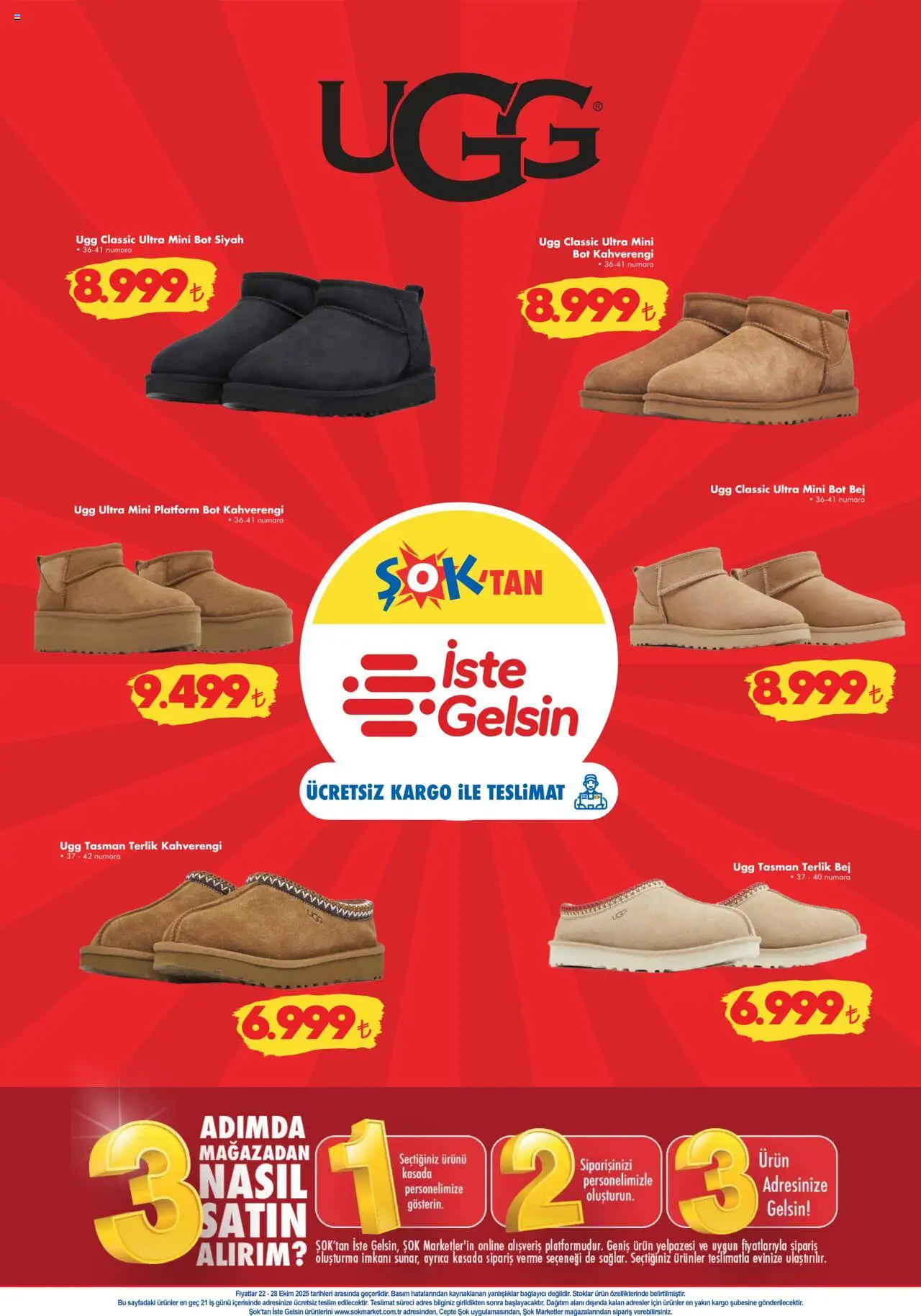 Şok Market Katalog - 22.10.2025 tarihinden itibaren geçerlidir | Sayfa: 8 | Ürünler: Bot, Terlik, Bağlayıcı