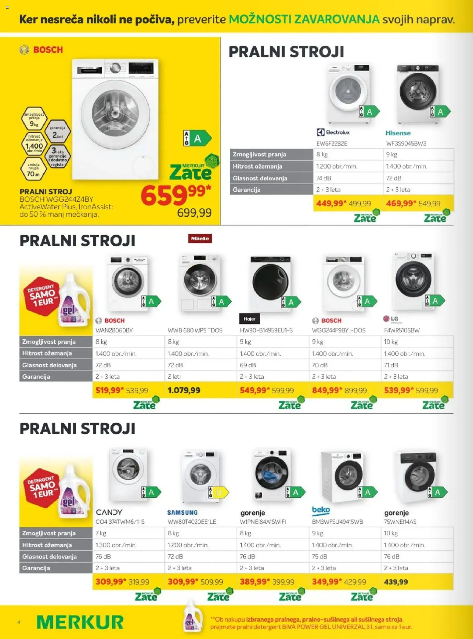 Novi Merkur katalog ponudbe – veljaven od 01.10.2025 | Stran: 26 | Izdelki: Pralni stroj, Detergent