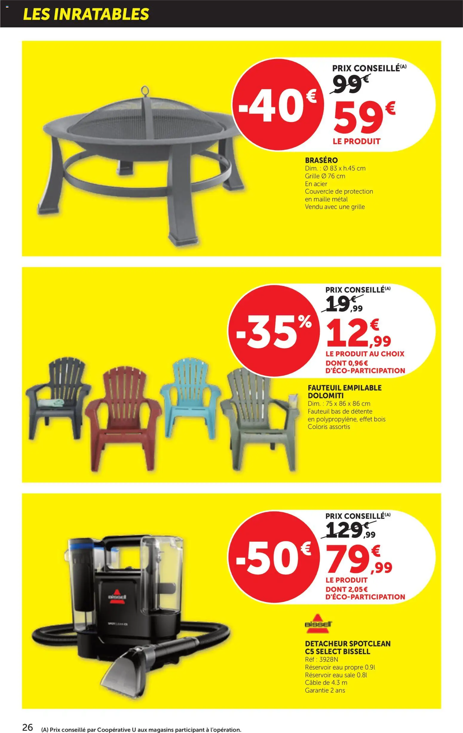 {H1} | Page: 26 | Produits: Câble, Brasero, Fauteuil