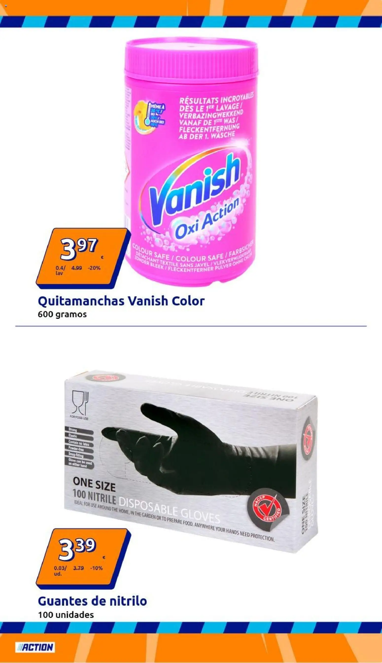 Action - Action ES week 3 2026 │ válido desde el 14.01.2026 | Página: 7 | Productos: Quitamanchas, Guantes
