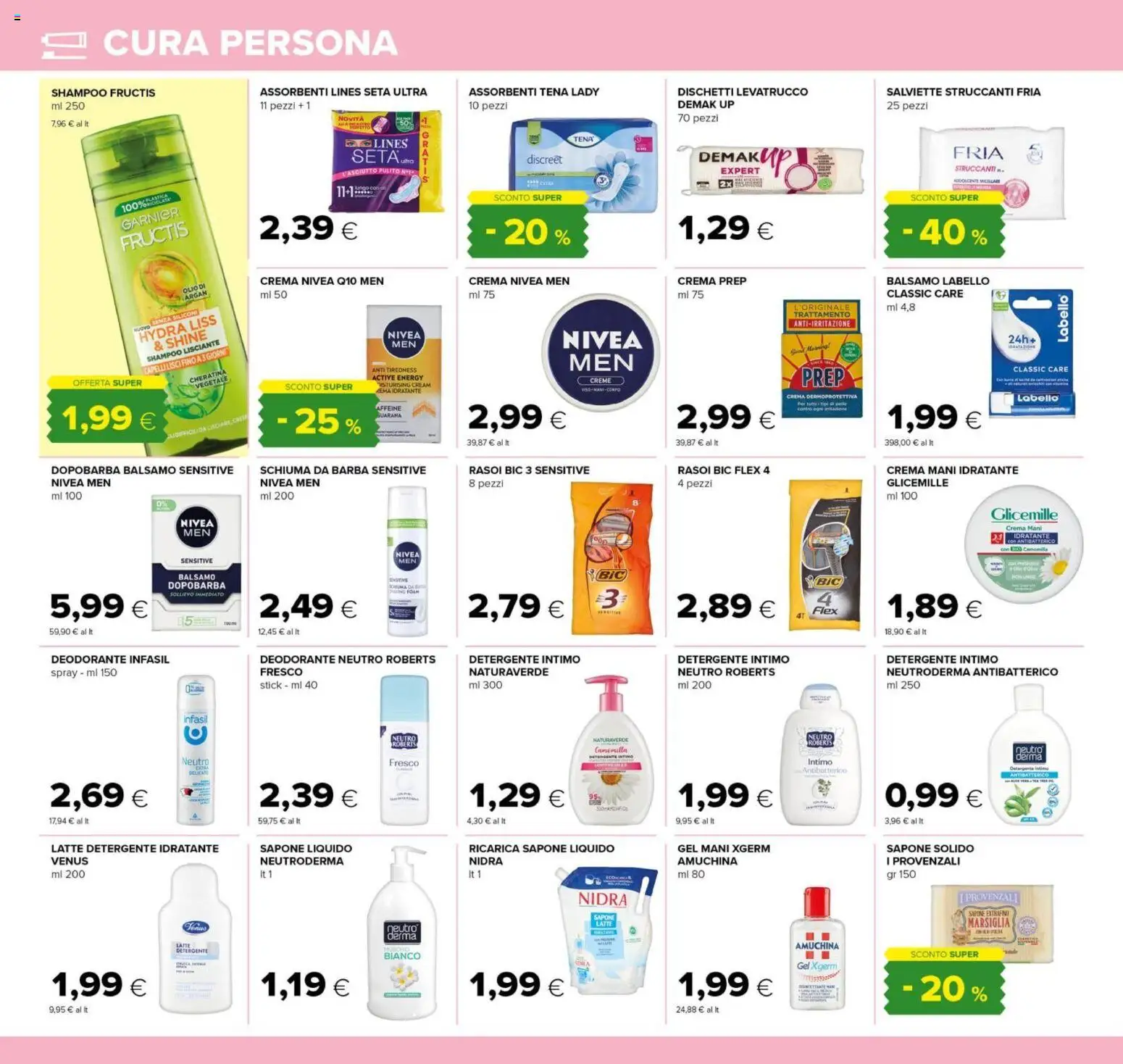 Volantino Tigre del 28.01.2026 | Pagina: 16 | Prodotti: Dopobarba, Deodorante, Intimo, Olio