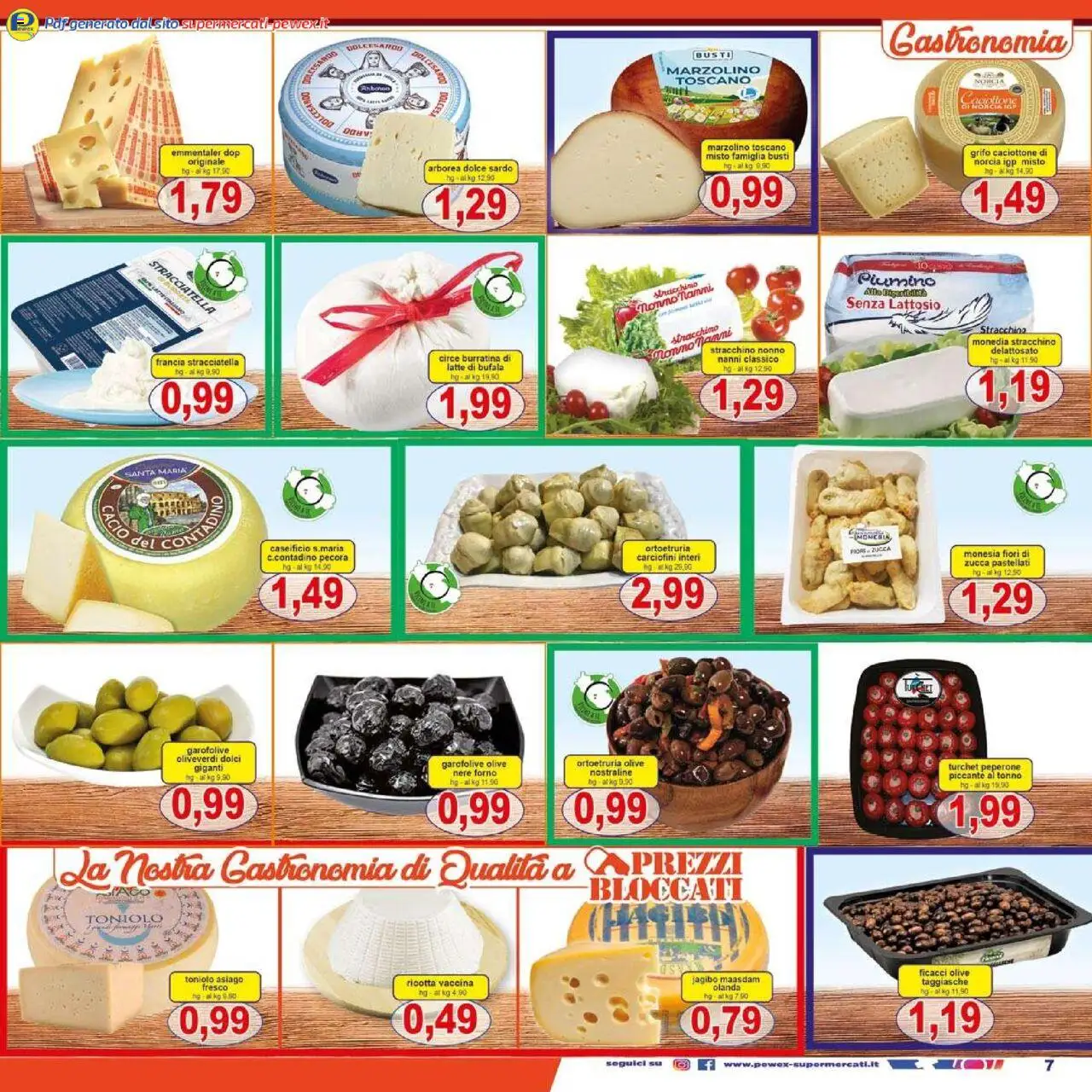 Volantino Pewex del 13.06.2025 | Pagina: 7 | Prodotti: Latte, Tonno, Stracchino, Forno