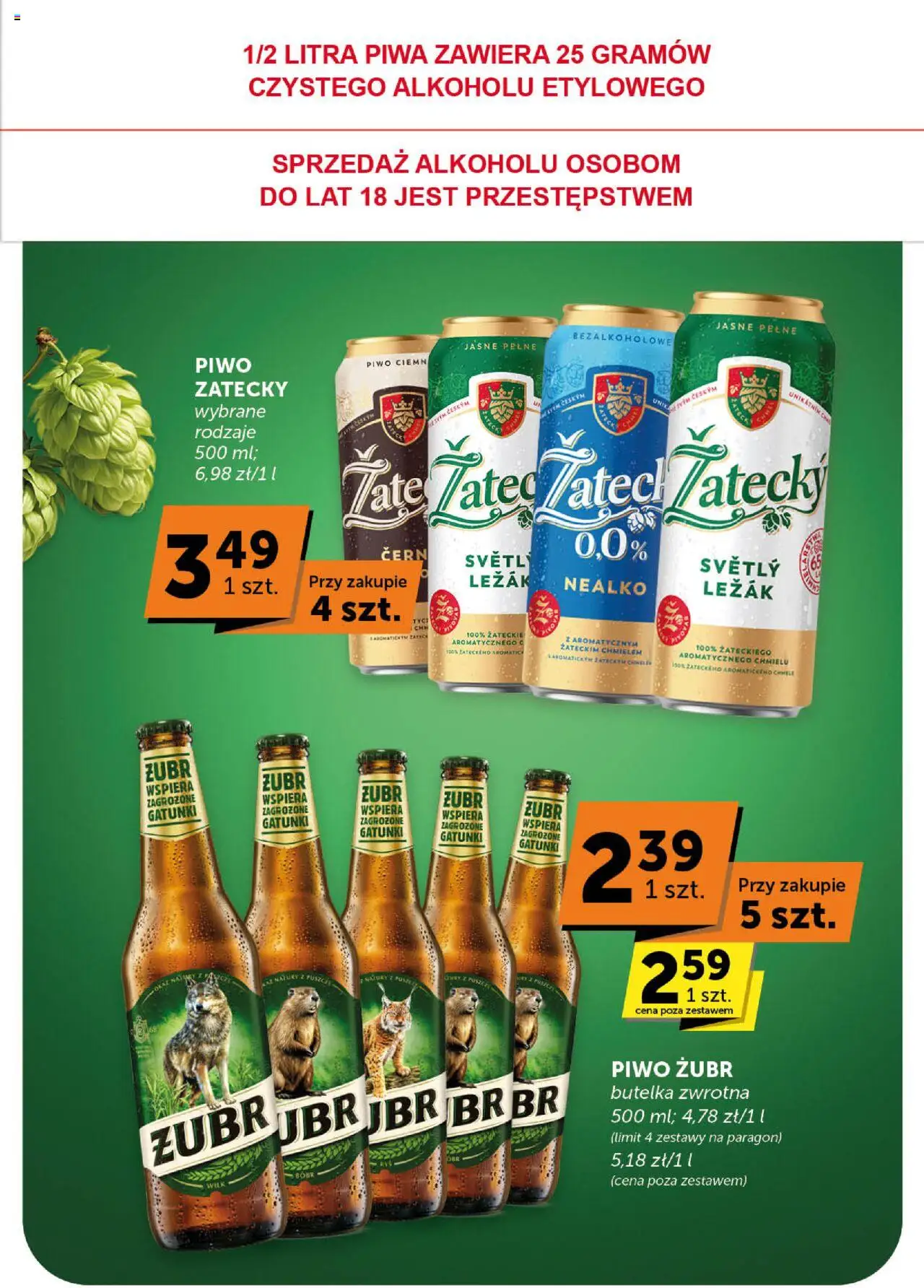 Euro Sklep Gazetka - Minimarket od 16.10.2025 | Strona: 29 | Produkty: Piwo żubr, Leżak, Piwo