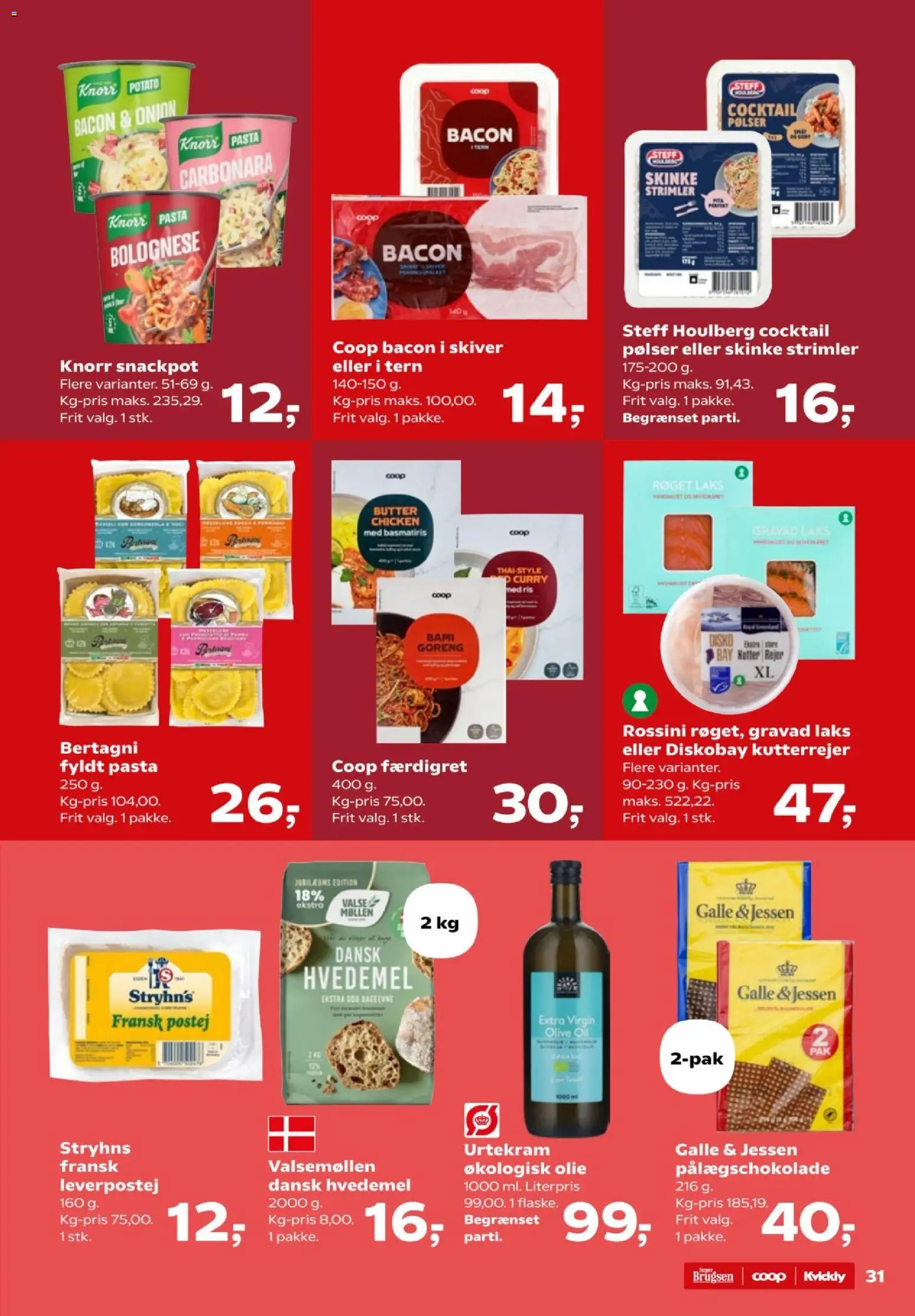 Kvickly tilbudsavis – gyldig fra 06.03.2026 | Side: 32 | Produkter: Olie, Skinke, Pasta, Hvedemel