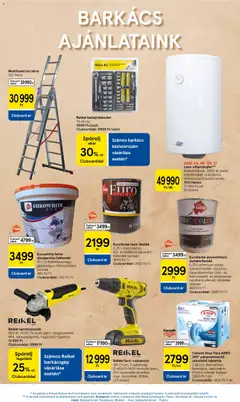 Tesco aktuális akciós újság - amely érvényes a következő dátumtól: 23.04.2026 | Oldal: 27 | Termékek: Páramentesítő, Sarokcsiszoló, Létra, Festék