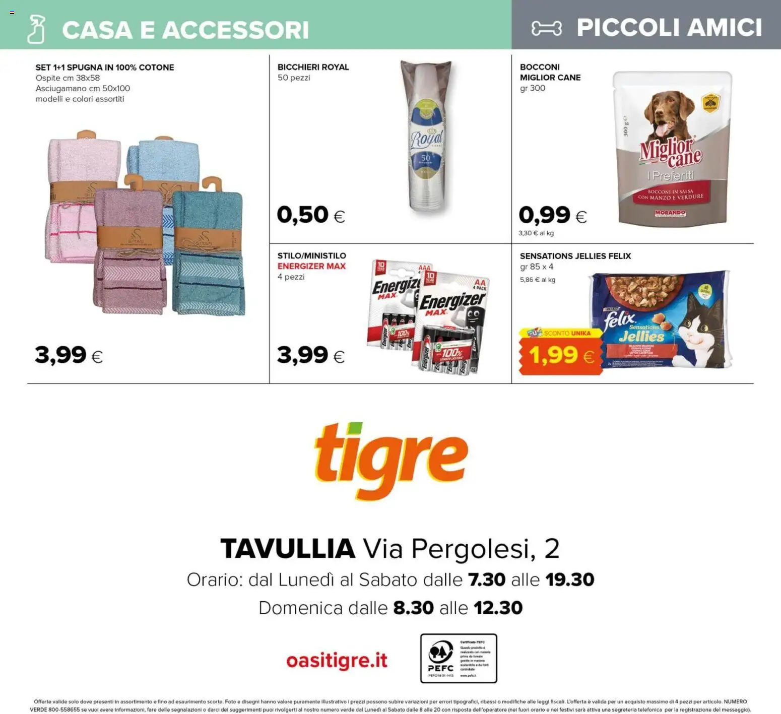 Volantino Tigre del 07.04.2026 | Pagina: 24 | Prodotti: Spugna, Manzo, Verdure, Asciugamano