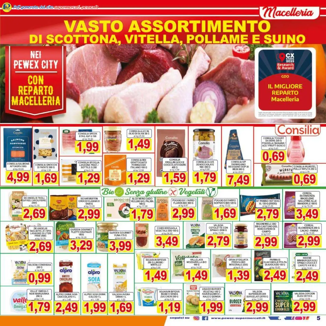 Volantino Pewex del 17.10.2025 | Pagina: 5 | Prodotti: Bresaola, Panna, Carote, Cavolfiore