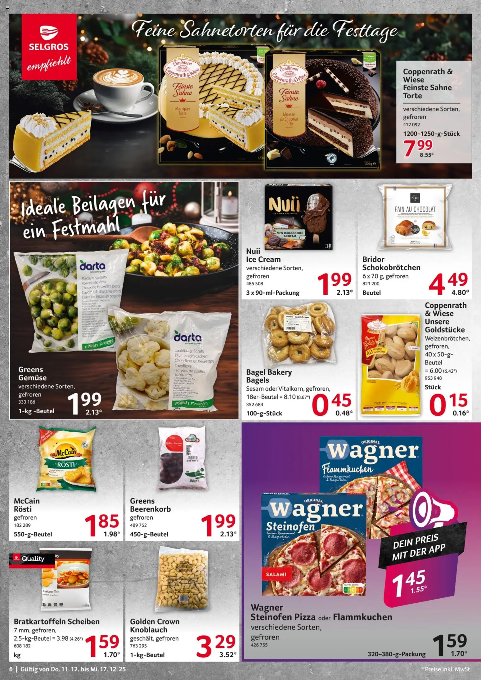 Selgros Prospekt 	 – gültig ab 11.12.2025 | Seite: 6 | Produkte: McCain, Gemüse, Knoblauch, Salami