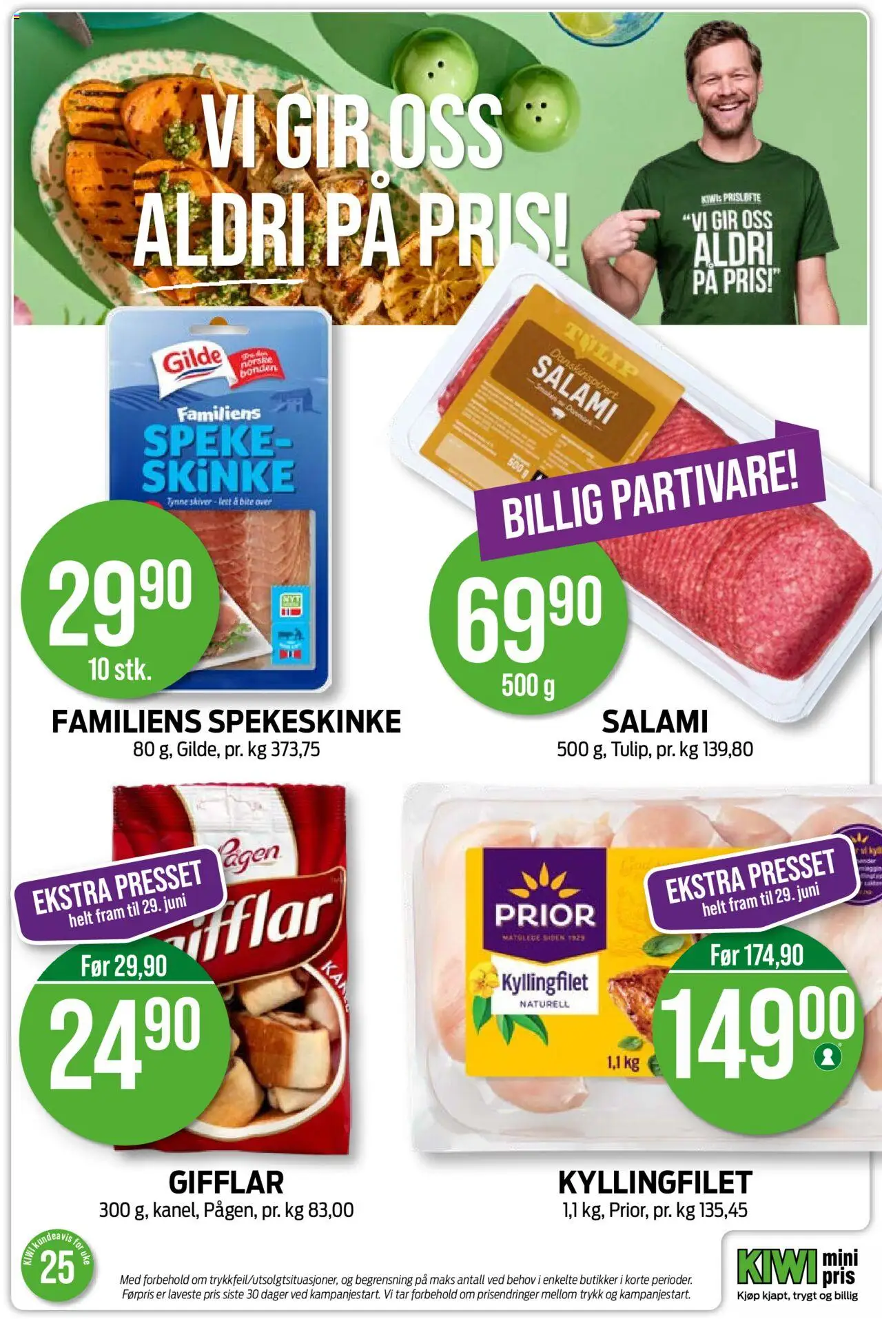  | Side: 21 | Produkter: Salami, Skinke, Kiwi, Галстук