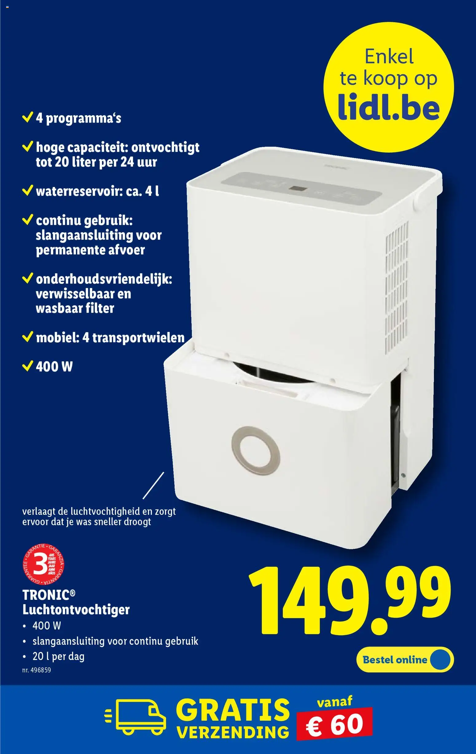 {H1} | Pagina: 11 | Producten: Dehumidifier, Was, Mobiel