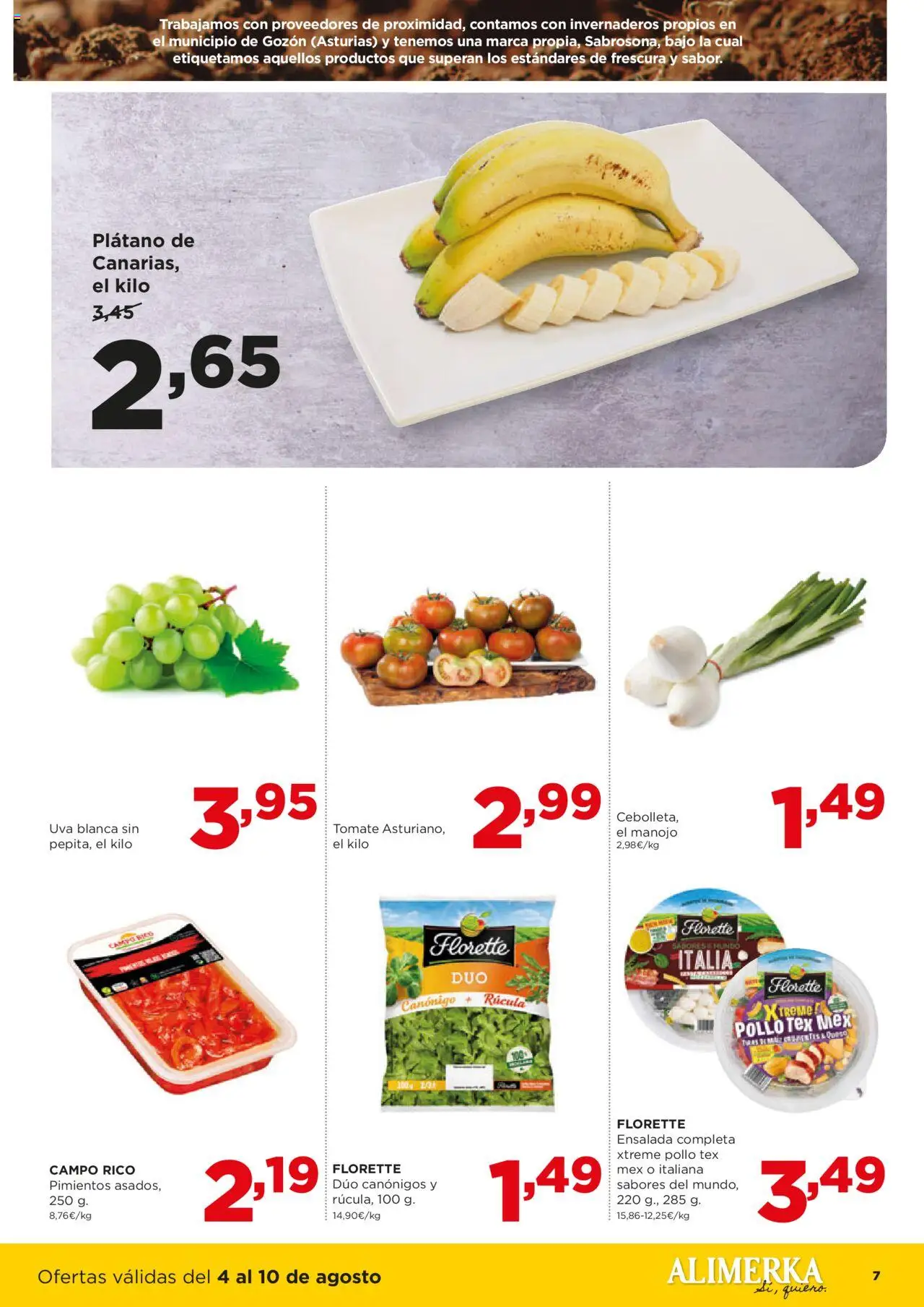 Alimerka folleto Asturias │ válido desde el 04.08.2025 | Página: 7 | Productos: Ensalada