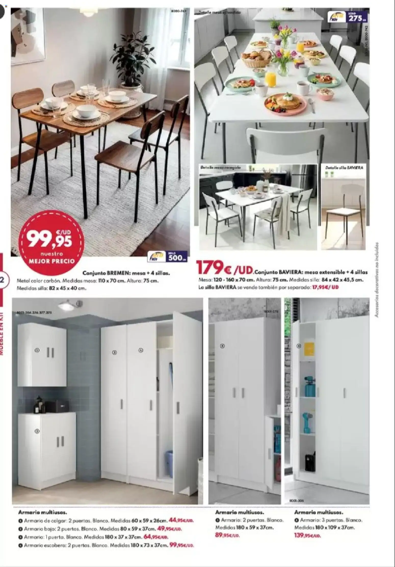 BricoCentro folleto │ válido desde el 26.01.2026 | Página: 14 | Productos: Mesa extensible, Mesa, Silla, Armario