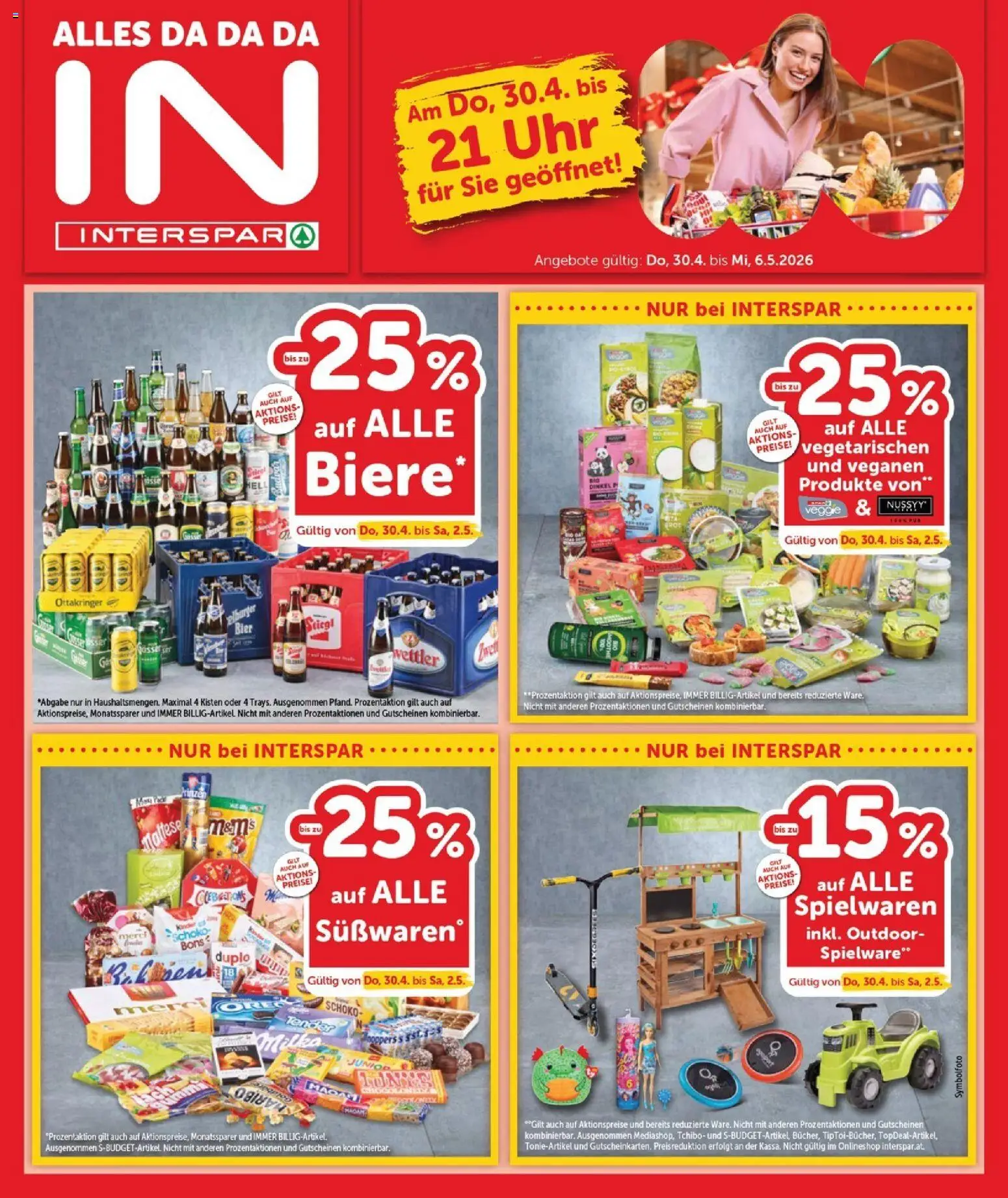 Interspar Flugblatt - Burgenland Nord gültig ab 30.04.2026 | Seite: 1 | Produkte: Uhr, Bier