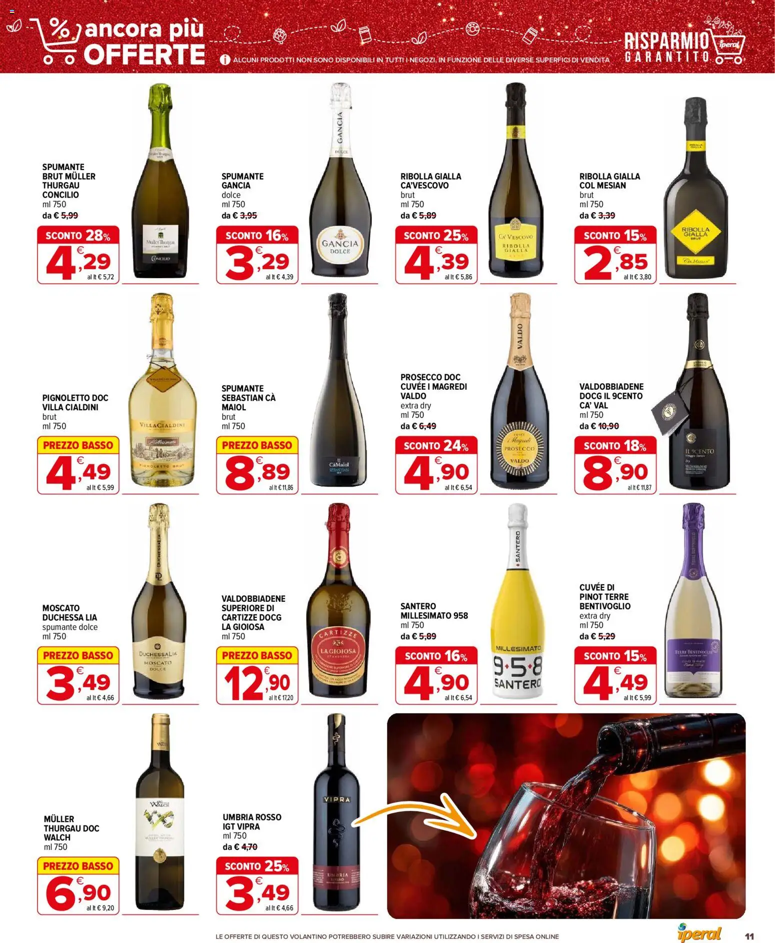 Volantino Iperal del 11.12.2025 | Pagina: 11 | Prodotti: Prosecco, Spumante