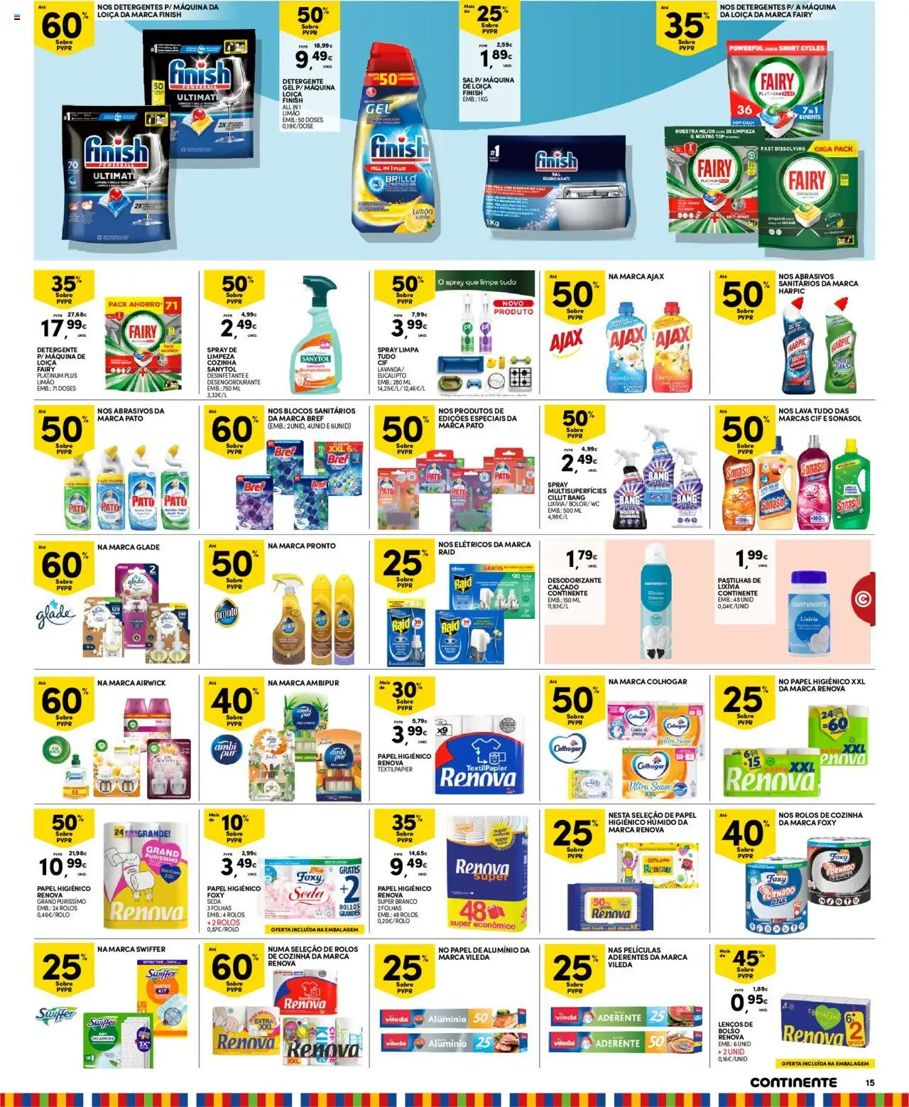 Continente - Madeira: Folheto Semanal │ válido de 07.10.2025 | Página: 15 | Produtos: Top, Papel de alumínio, Desodorizante, Sal