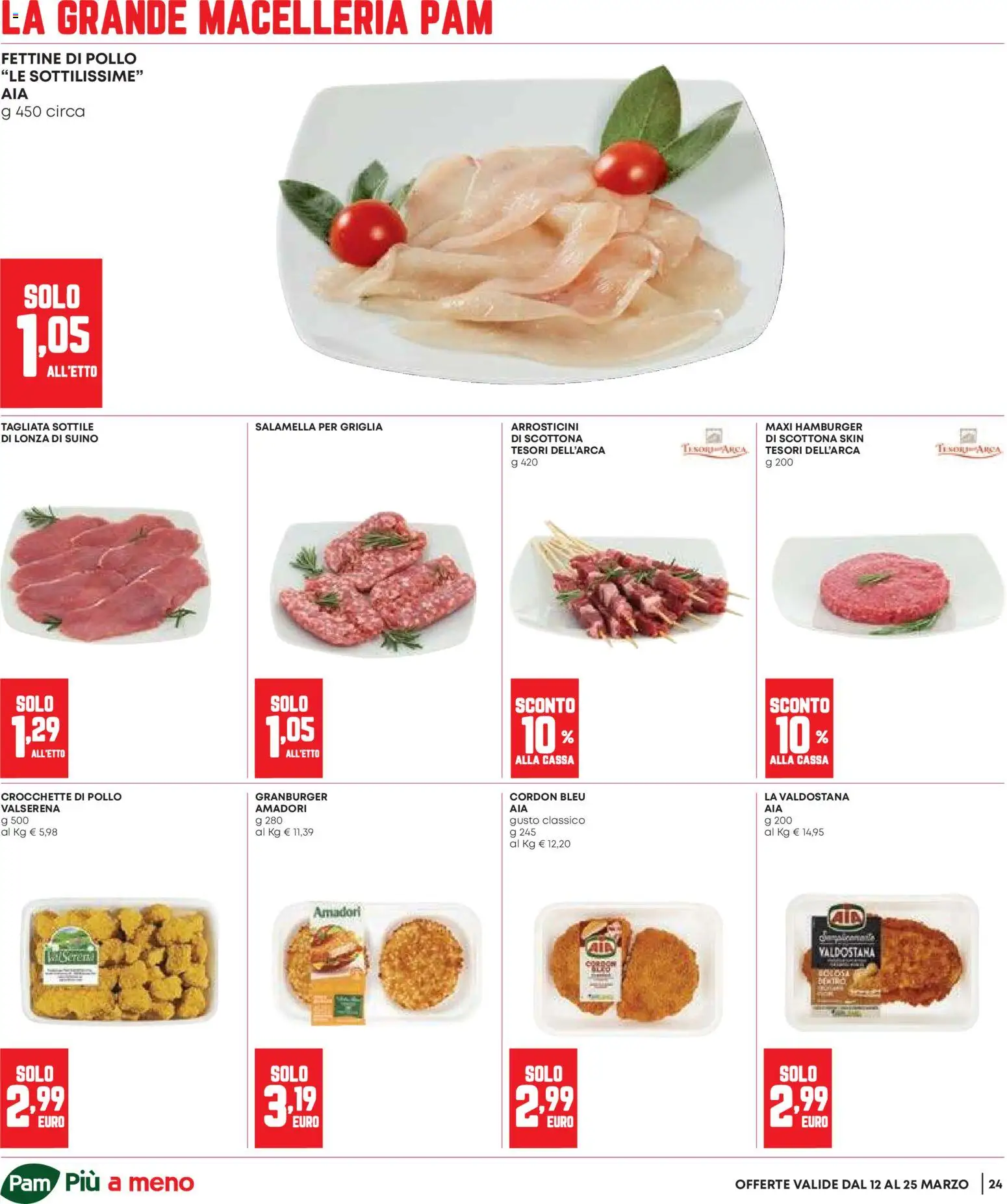 Volantino Panorama del 12.03.2026 | Pagina: 24 | Prodotti: Salamella, Pollo, Crocchette, Griglia