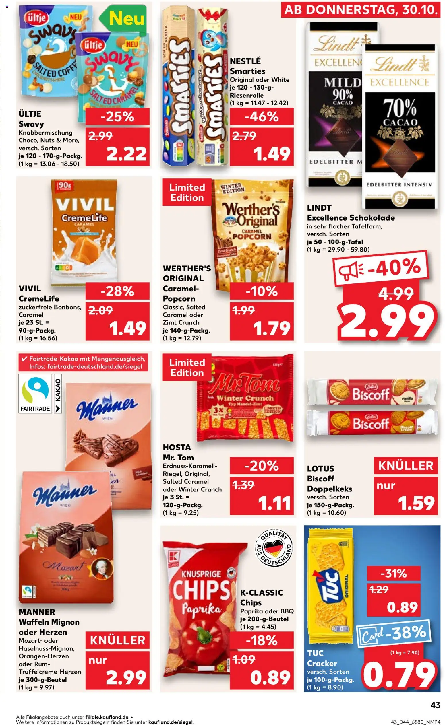 Kaufland prospekt Völklingen	 – gültig ab 02.11.2025 | Seite: 43 | Produkte: Schokolade, Rum, Smarties, Paprika